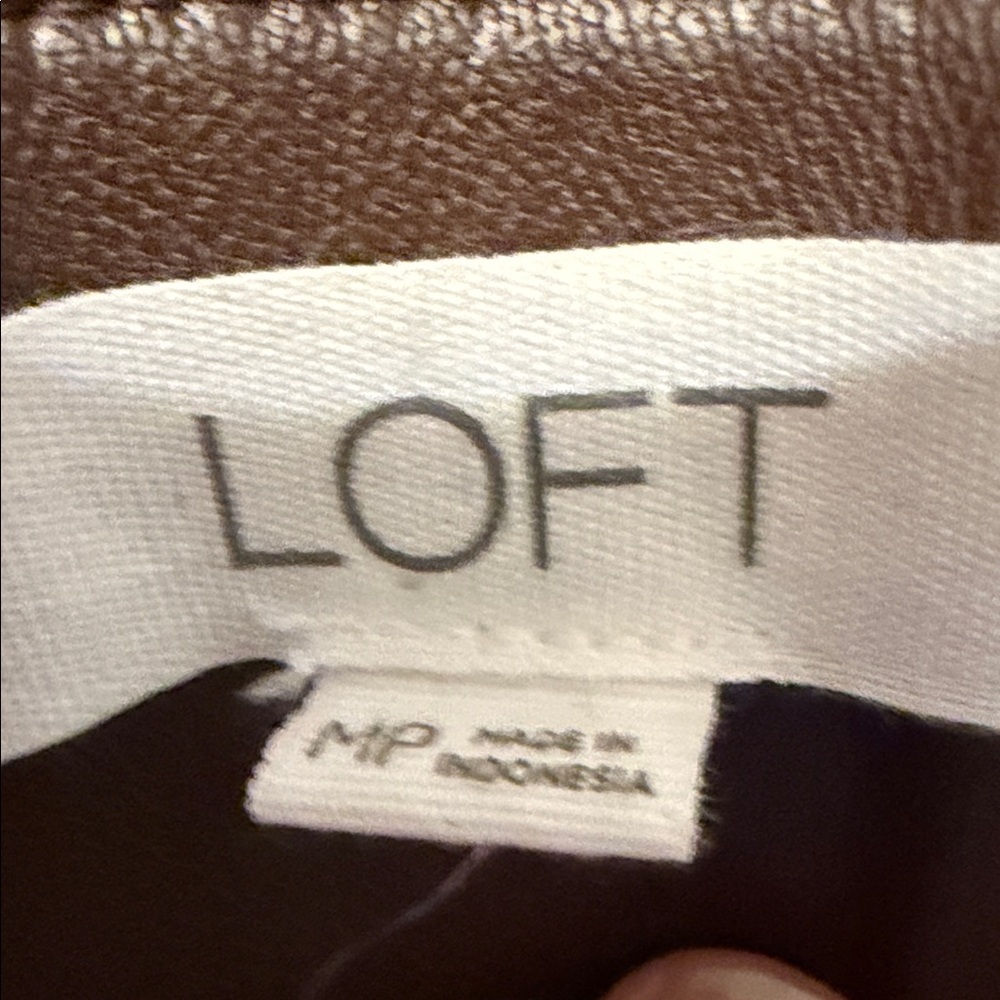 Loft Brown Faux Leather Leggings MP - Picture 4 of 7